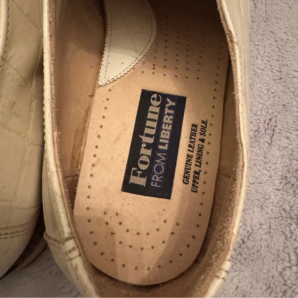 Fortune from Liberty Men’s‎ Size 12 Cream Croc Embossed Leather Dress Shoes